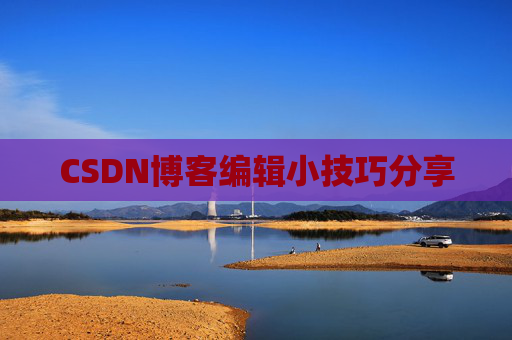 CSDN博客编辑小技巧分享